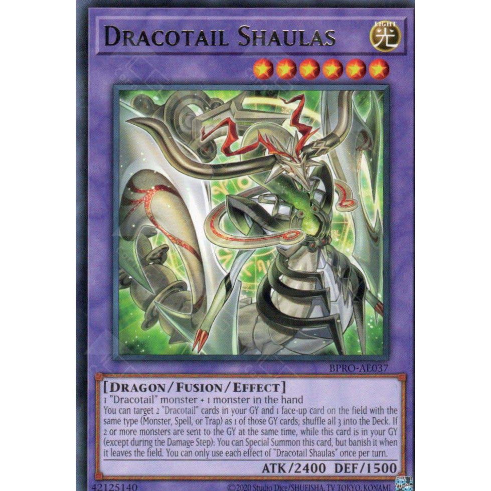 [ Bài Yugioh Chính Hãng ] BPRO-AE037 Dracotail Shaulas - Rare