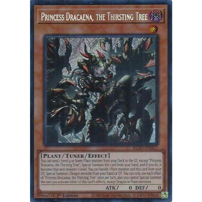 [ Bài Yugioh Chính Hãng ] Princess Dracaena, the Thirsting Tree - BLZD-EN027 - Secret Rare