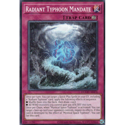 [ Bài Yugioh Chính Hãng ] DOOD-AE076 Radiant Typhoon Mandate - Common