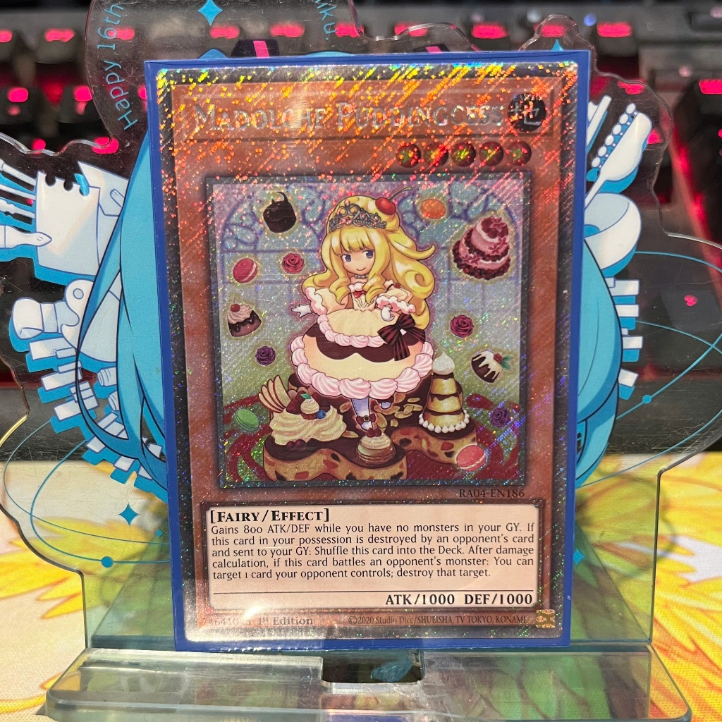 [ Bài Yugioh Chính Hãng ] Madolche Puddingcess - RA04-EN186 - Platinum Secret Rare 1st Edition