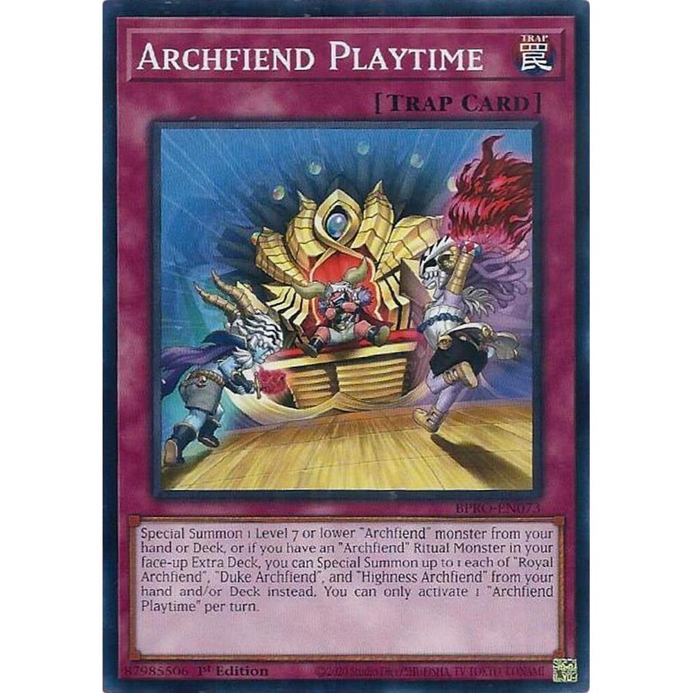 [ Bài Yugioh Chính Hãng ]  Archfiend Playtime - BPRO-EN073 - Common 1st Edition