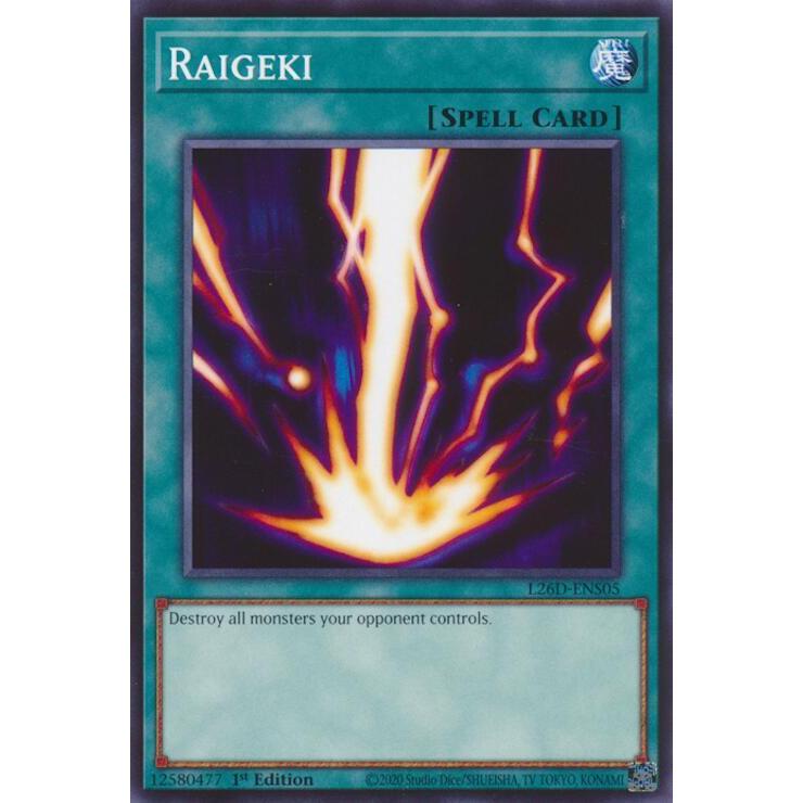 [ Bài Yugioh Chính Hãng ] Raigeki - L26D-ENS05 - Common