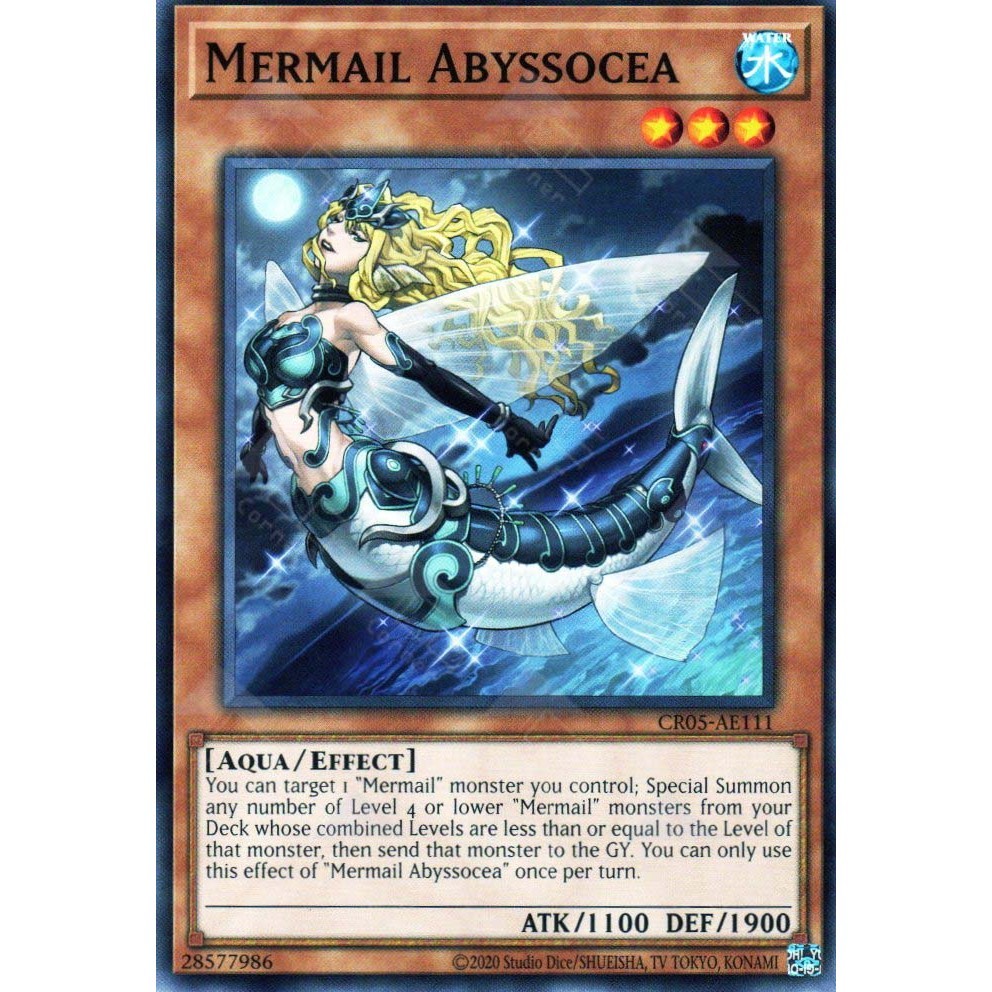 [ Bài Yugioh Chính Hãng ] CR05-AE111 Mermail Abyssocea - Common