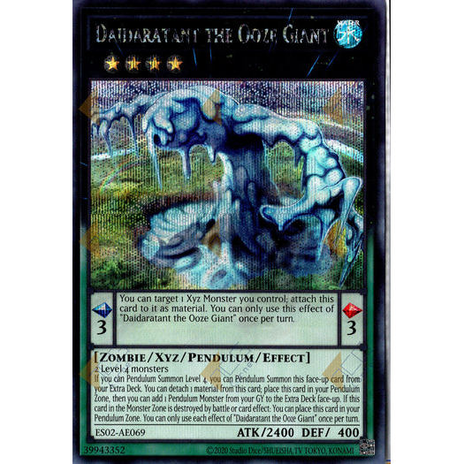 [ Bài Yugioh Chính Hãng ] ES02-AE069 Daidaratant the Ooze Giant - Secret Rare