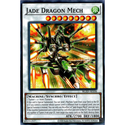 [ Bài Yugioh Chính Hãng ] BLZD-AE106 Jade Dragon Mech - Common