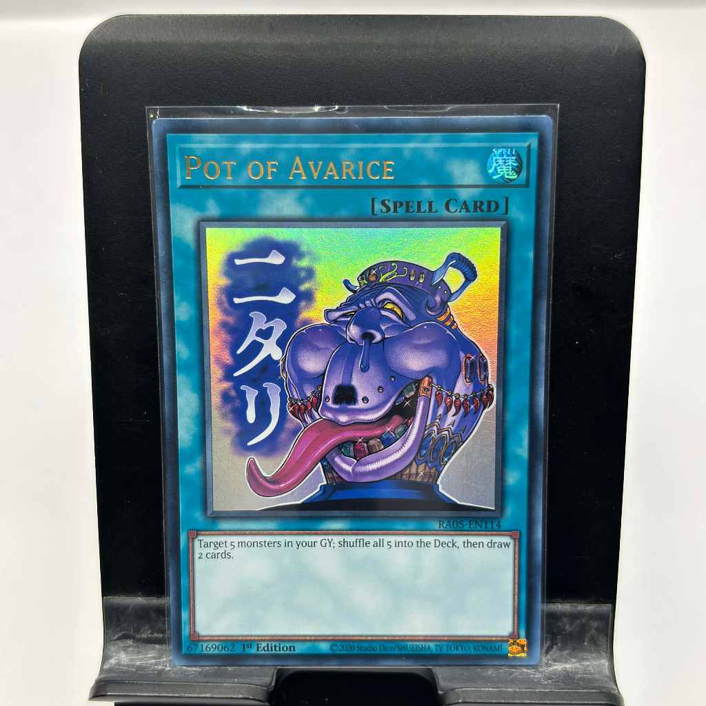 [ Bài Yugioh Chính Hãng ] Pot of Avarice (Stamp Edition) - RA05-EN114 - Ultra Rare