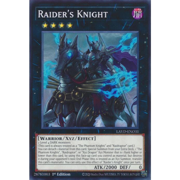 [ Bài Yugioh Chính Hãng ] Raider's Knight - LAVD-ENO31 - Common