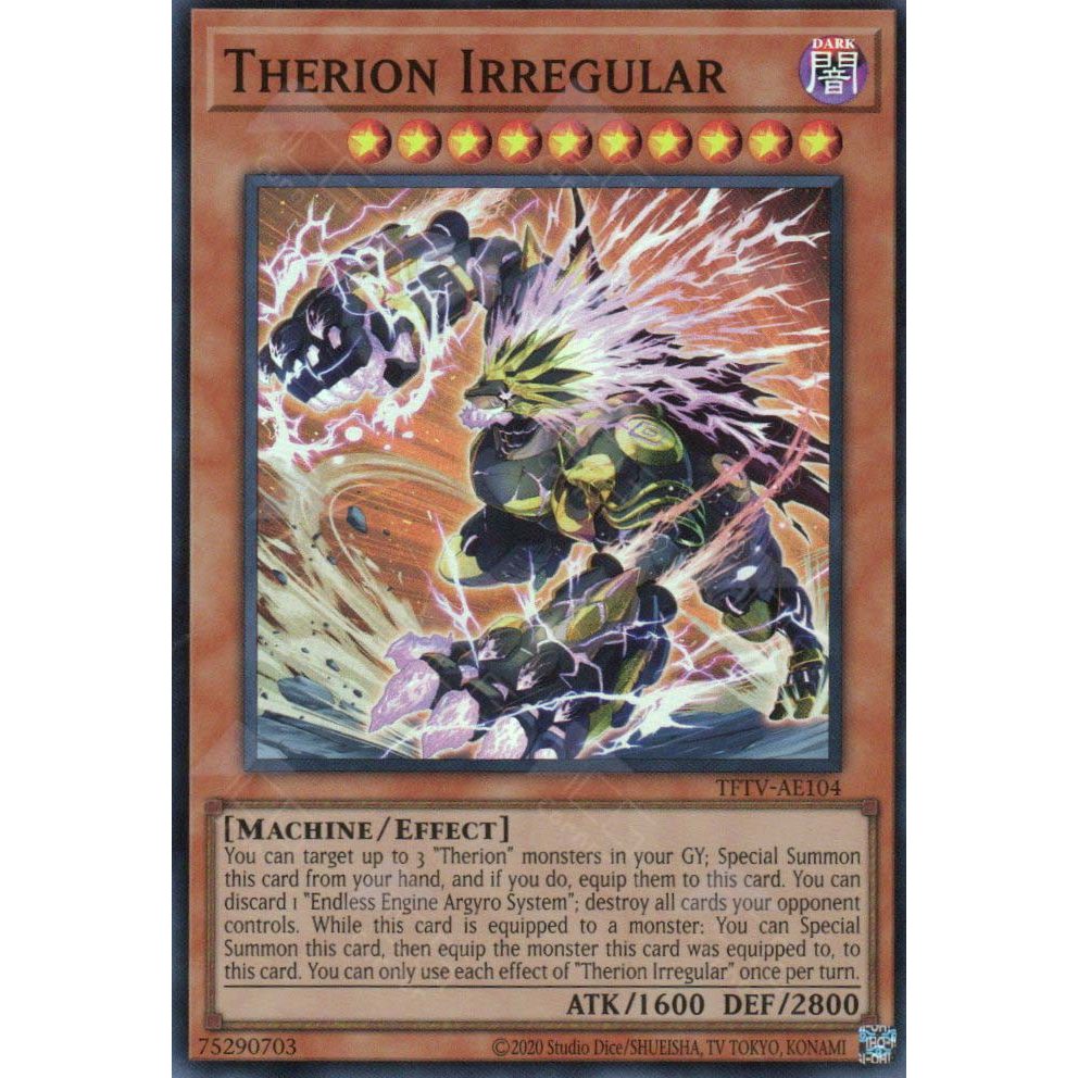 [ Bài Yugioh Chính Hãng ] TFTV-AE104 Therion Irregular -Super Rare