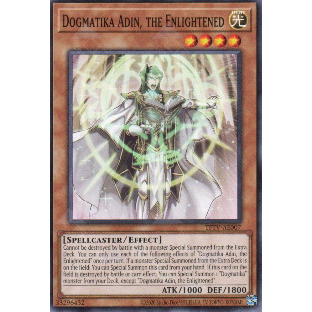 [ Bài Yugioh Chính Hãng ] TFTV-AE007 Dogmatika Adin, the Enlightened - Common