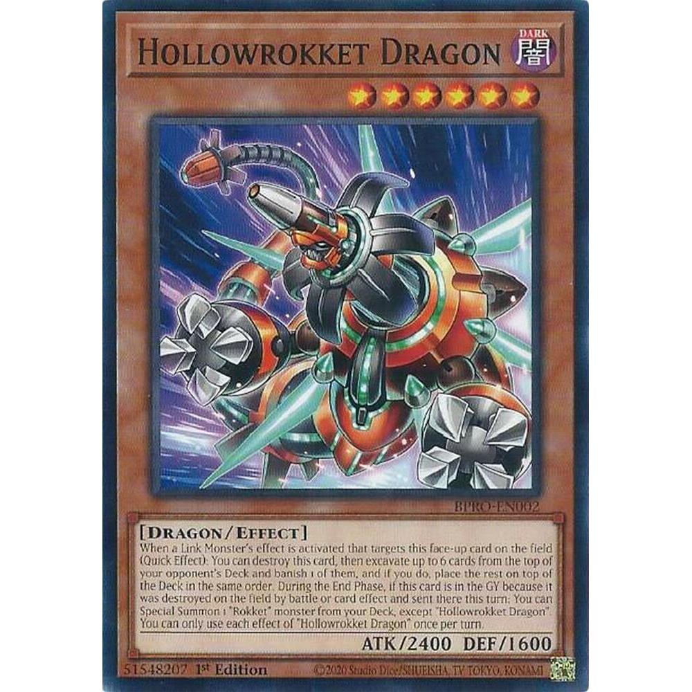 [ Bài Yugioh Chính Hãng ]  Hollowrokket Dragon - BPRO-EN002 - Common 1st Edition