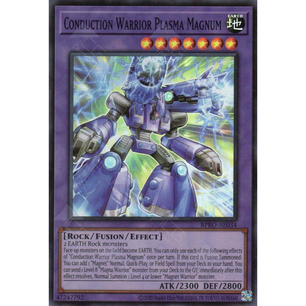 [ Bài Yugioh Chính Hãng ] BPRO-AE034 Conduction Warrior Plasma Magnum - Super Rare