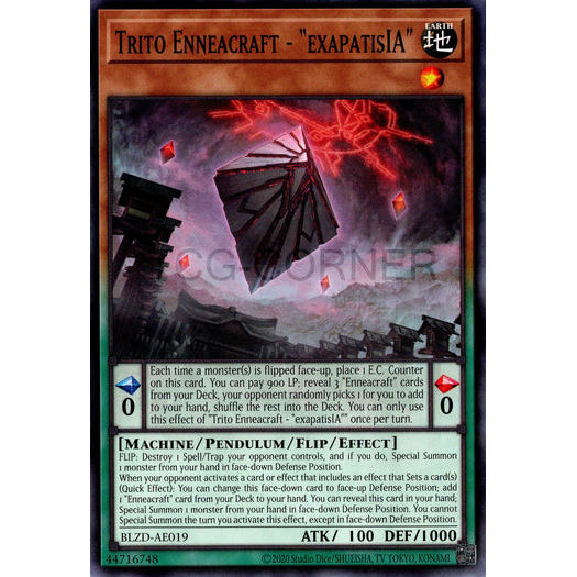 [ Bài Yugioh Chính Hãng ] BLZD-AE019 Trito Enneacraft - 