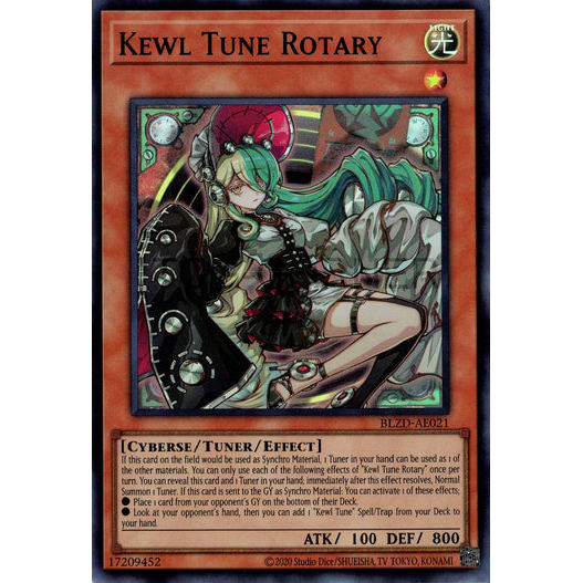 [ Bài Yugioh Chính Hãng ] BLZD-AE021 Kewl Tune Rotary - Super Rare