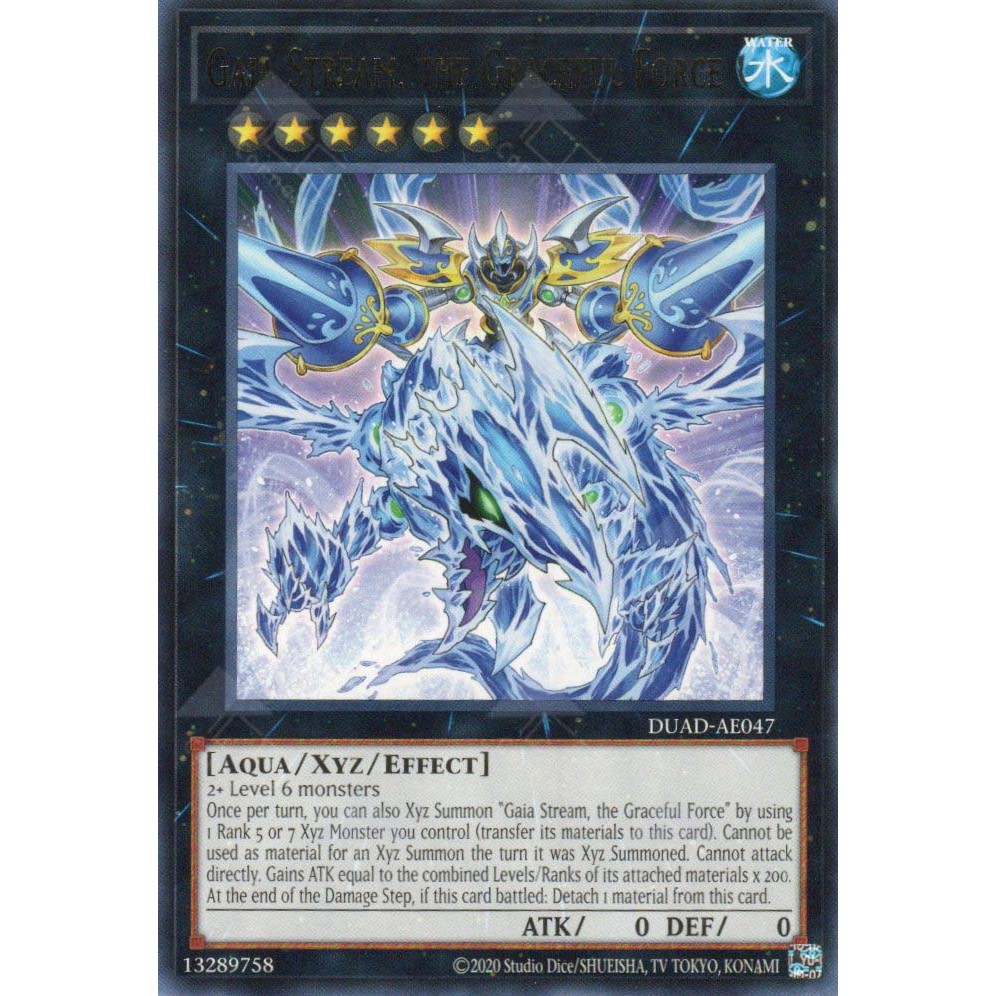 [ Bài Yugioh Chính Hãng ] DUAD-AE047 Gaia Stream, the Graceful Force - Rare