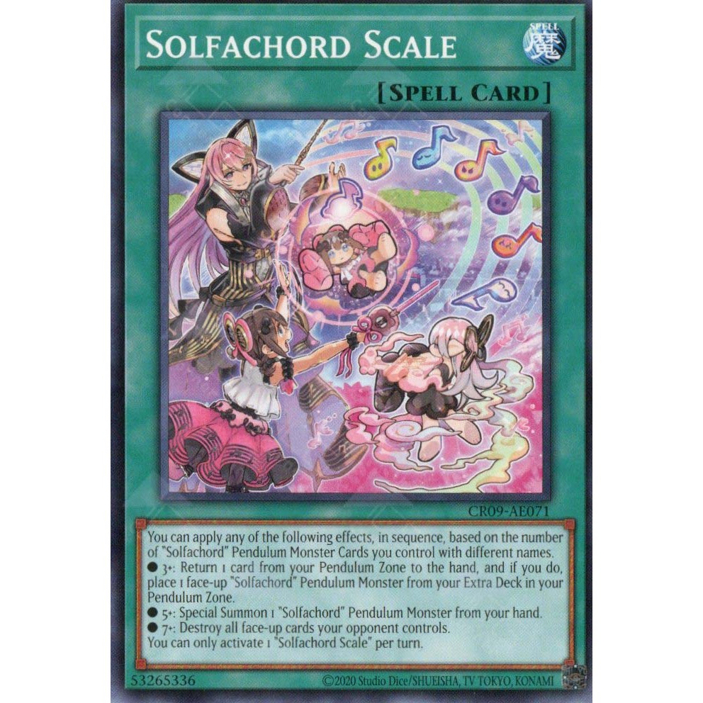 [ Bài Yugioh Chính Hãng ] CR09-AE071 Solfachord Scale - Common