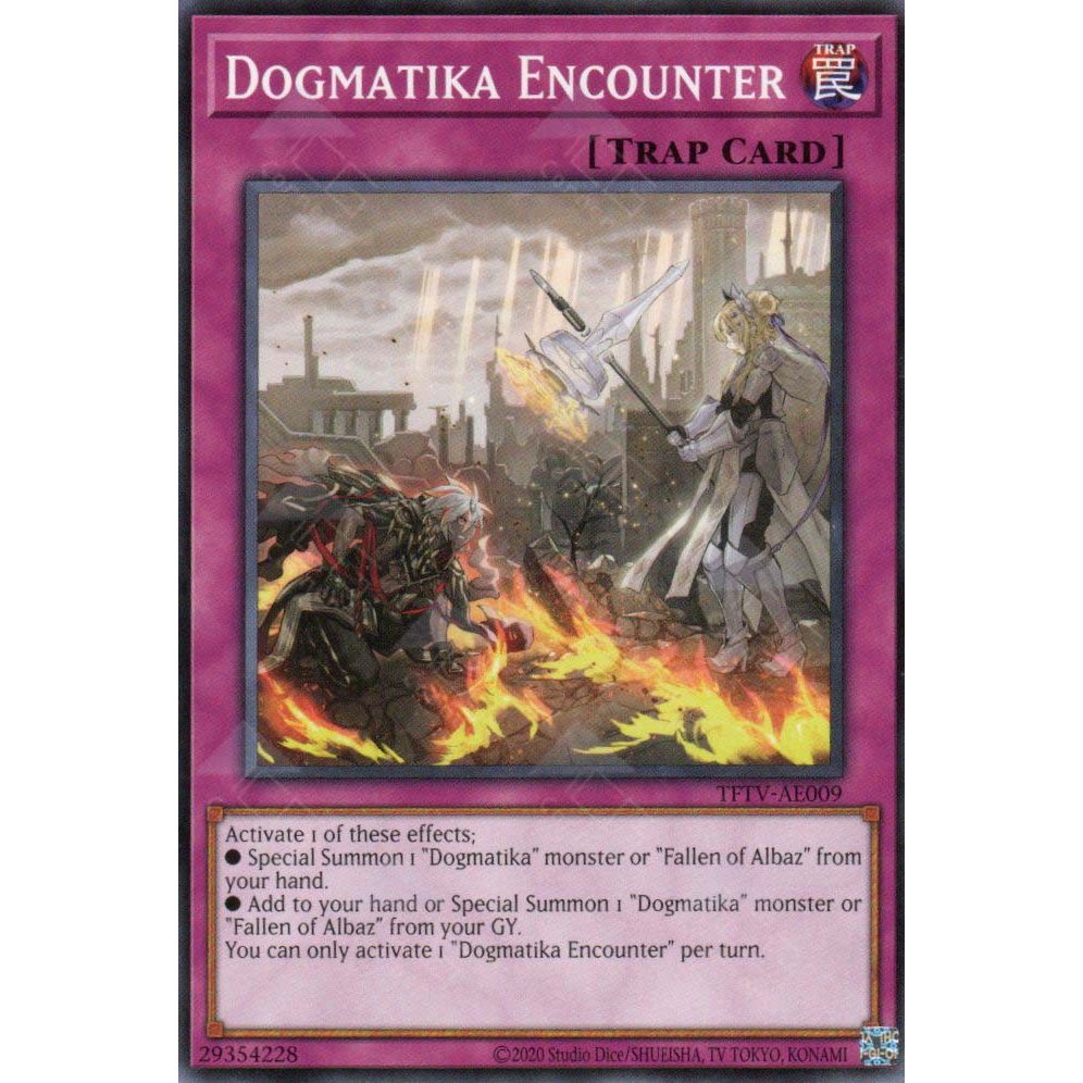[ Bài Yugioh Chính Hãng ] TFTV-AE009 Dogmatika Encounter - Common
