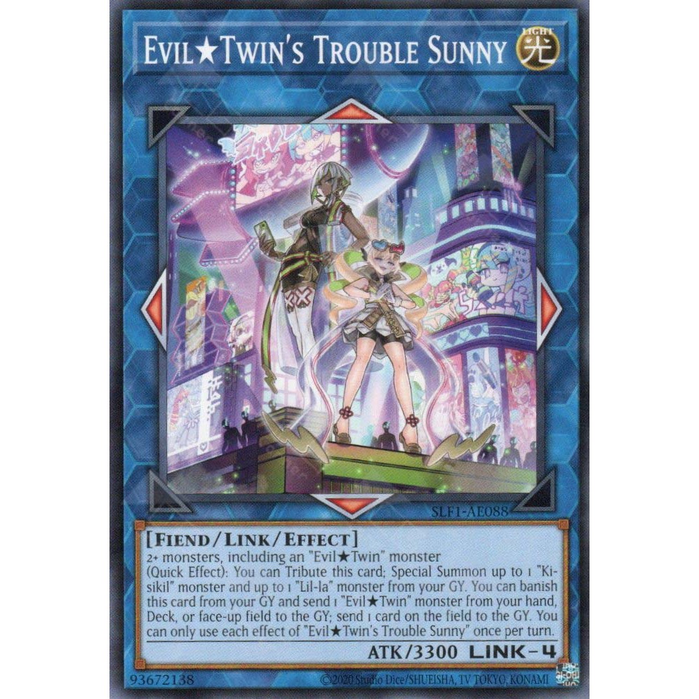 [ Bài Yugioh Chính Hãng ] SLF1-AE088 Evil Twin's Trouble Sunny - Common