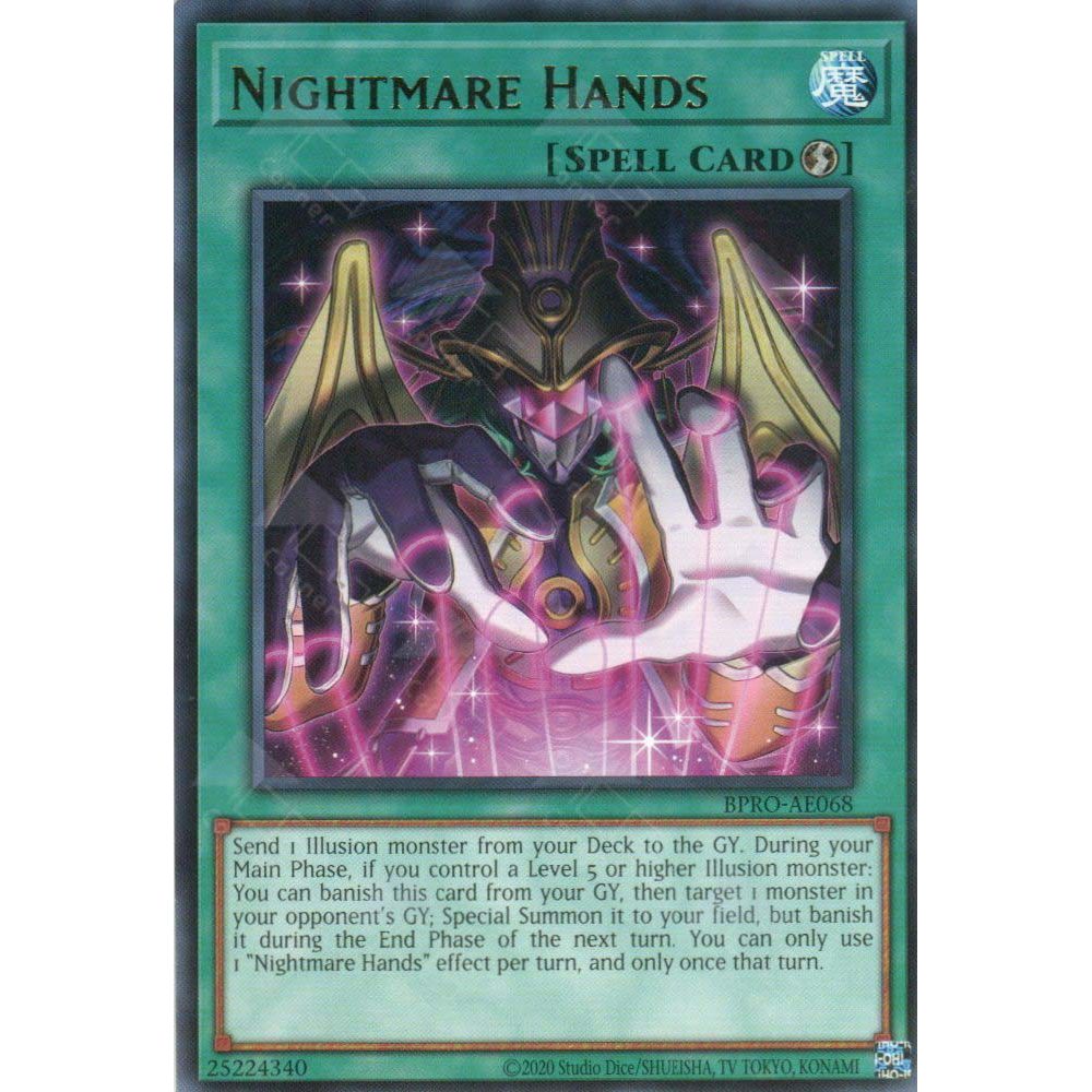 [ Bài Yugioh Chính Hãng ] BPRO-AE068 Nightmare Hands - Rare