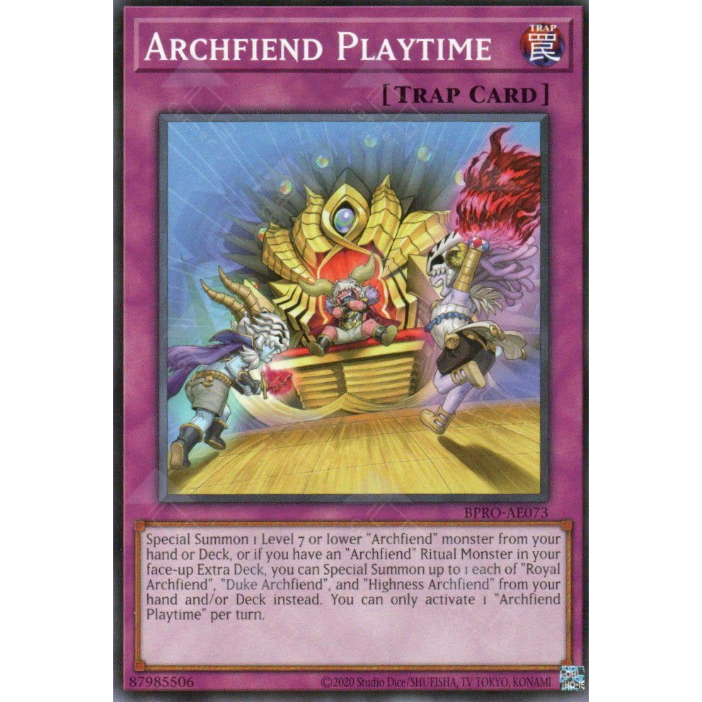 [ Bài Yugioh Chính Hãng ] BPRO-AE073 Archfiend Playtime - Common