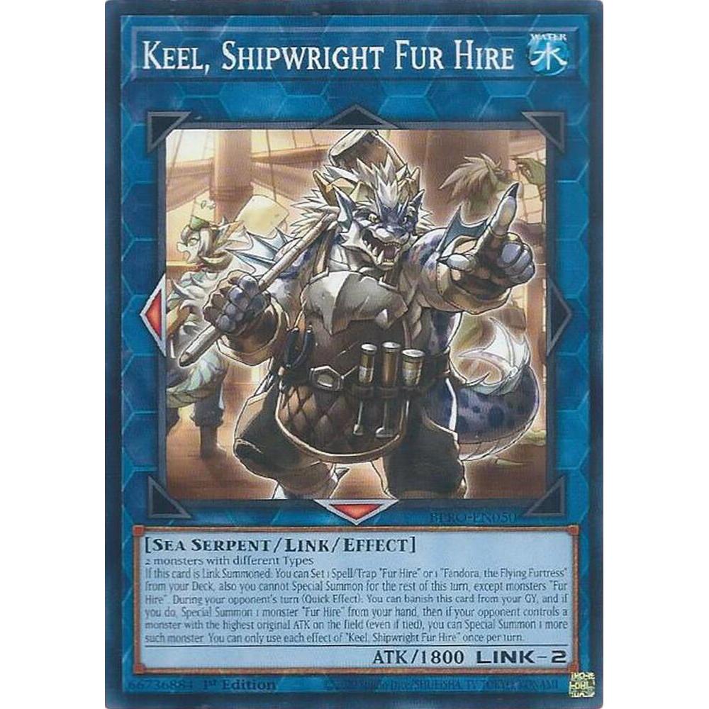 [ Bài Yugioh Chính Hãng ]  Keel, Shipwright Fur Hire - BPRO-EN050 - Common 1st Edition