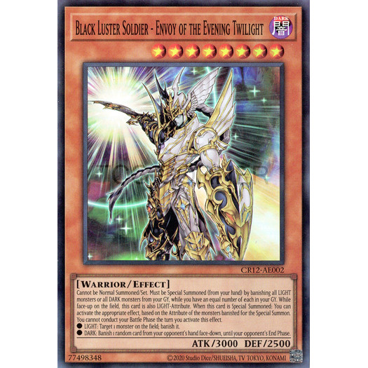 [ Bài Yugioh Chính Hãng ] CR12-AE002 Black Luster Soldier - Envoy of the Evening Twilight - Super Rare