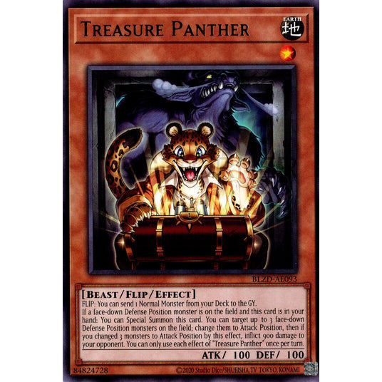 [ Bài Yugioh Chính Hãng ] BLZD-AE093 Treasure Panther - Rare