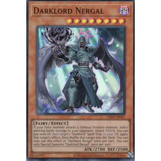 [ Bài Yugioh Chính Hãng ] CR10-AE027 Darklord Nergal - Super Rare