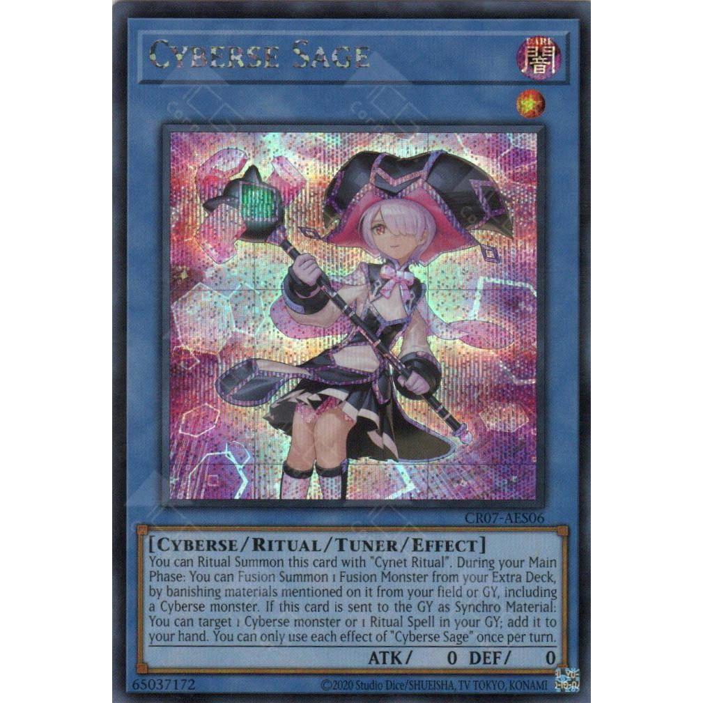 [ Bài Yugioh Chính Hãng ] CR07-AES06 Cyberse Sage (SER)