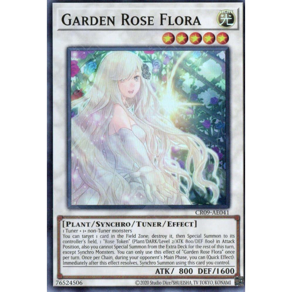 [ Bài Yugioh Chính Hãng ] CR09-AE041 Garden Rose Flora - Super Rare