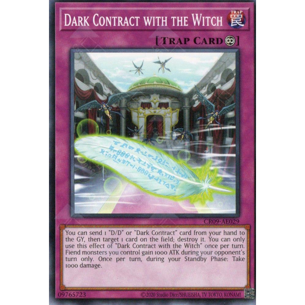 [ Bài Yugioh Chính Hãng ] CR09-AE029 Dark Contract with the Witch - Common