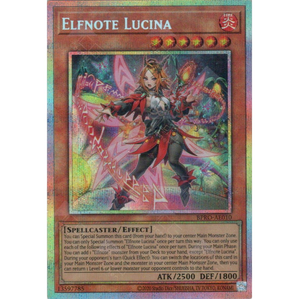 [ Bài Yugioh Chính Hãng ] BPRO-AE010 Elfnote Lucina (PSER)