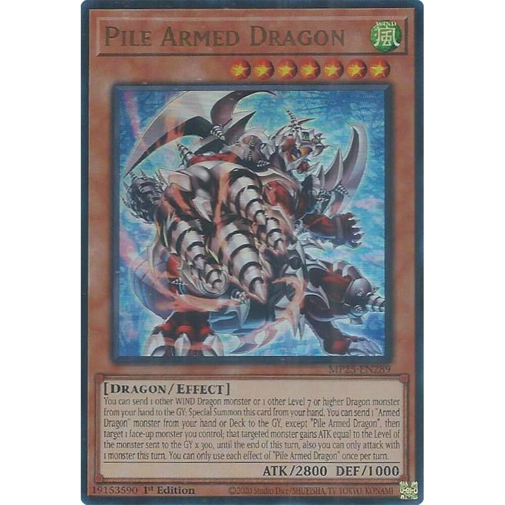 [ Bài Yugioh Chính Hãng ] Pile Armed Dragon - MP25-EN289 - Ultra Rare 1st Edition