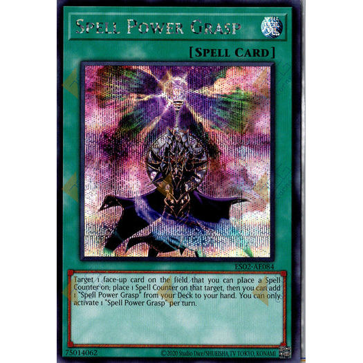 [ Bài Yugioh Chính Hãng ] ES02-AE084 Spell Power Grasp - Secret Rare