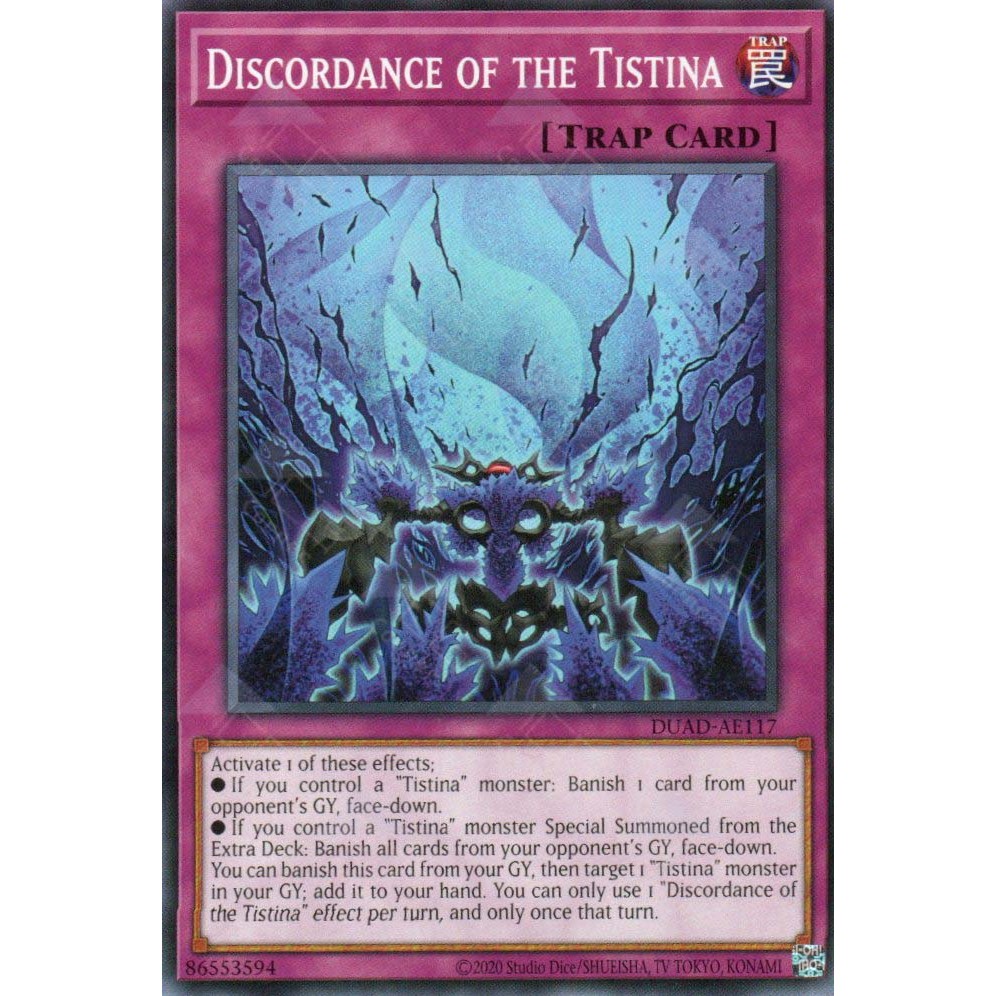 [ Bài Yugioh Chính Hãng ] DUAD-AE117 Discordance of the Tistina - Common