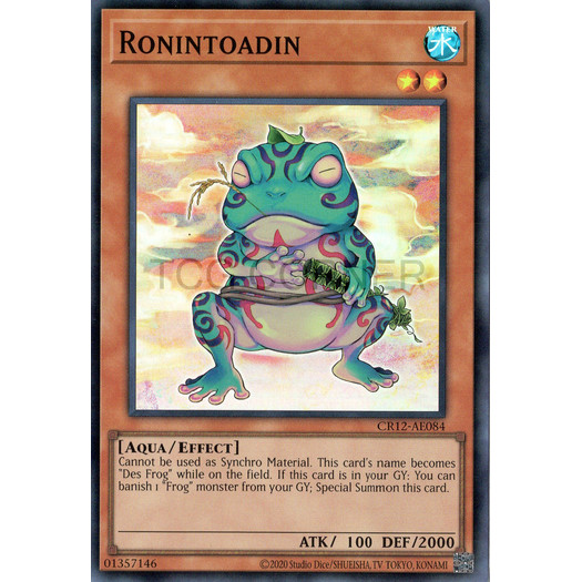 [ Bài Yugioh Chính Hãng ] CR12-AE084 Ronintoadin - Super Rare