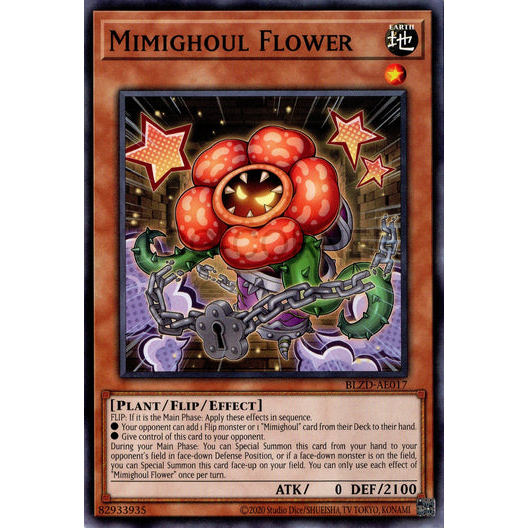 [ Bài Yugioh Chính Hãng ] BLZD-AE017 Mimighoul Flower - Common