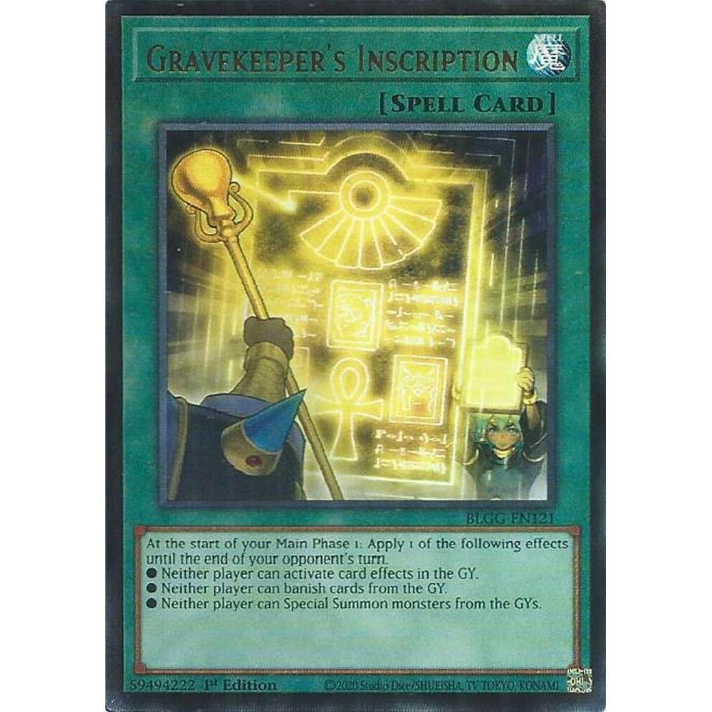 [ Bài Yugioh Chính Hãng ] Gravekeeper's Inscription - BLGG-EN121 - Ultra Rare