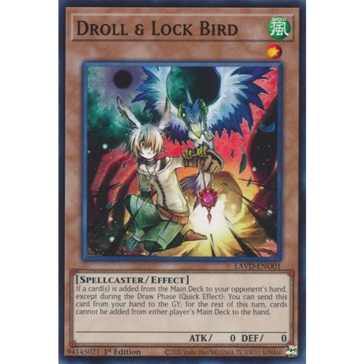 [ Bài Yugioh Chính Hãng ] Droll & Lock Bird - LAVD-EN - Common