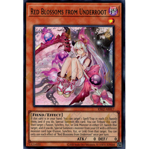 [ Bài Yugioh Chính Hãng ] ES02-AE017 Red Blossoms from Underroot - Ultra Rare