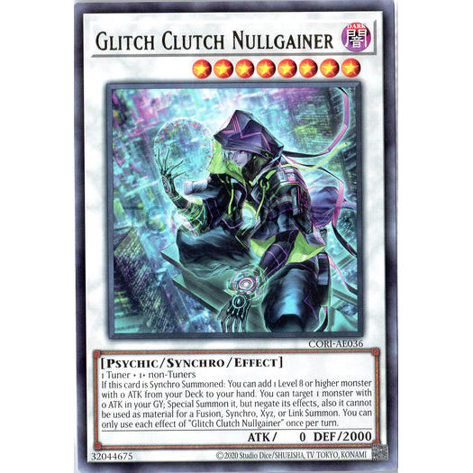 [ Bài Yugioh Chính Hãng ] CORI-AE036 Glitch Clutch Nullgainer - Rare