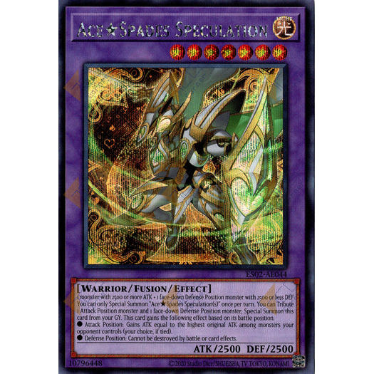 [ Bài Yugioh Chính Hãng ] ES02-AE044 AceSpades Speculation - Secret Rare