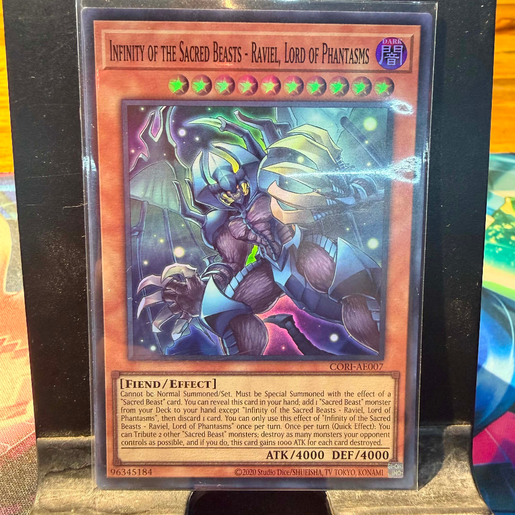 [ Bài Yugioh Chính Hãng ] CORI-AE007 Infinity of the Sacred Beasts - Raviel, Lord of Phantasms - Super Rare