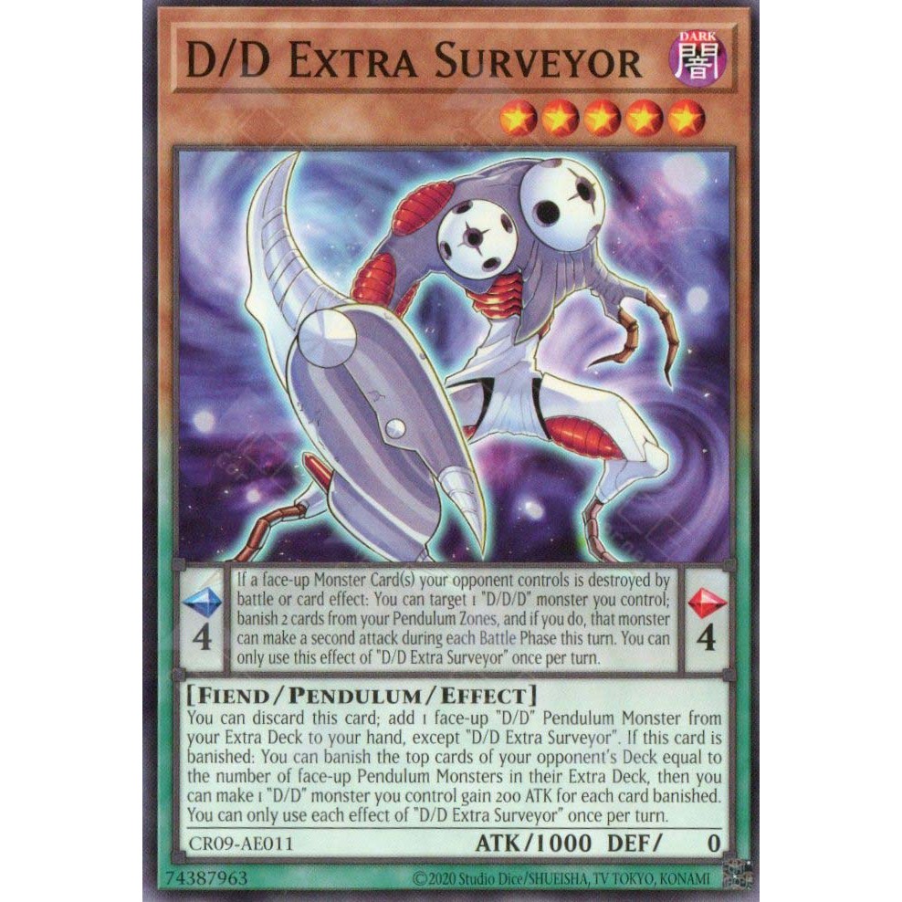 [ Bài Yugioh Chính Hãng ] CR09-AE011 D/D Extra Surveyor - Common