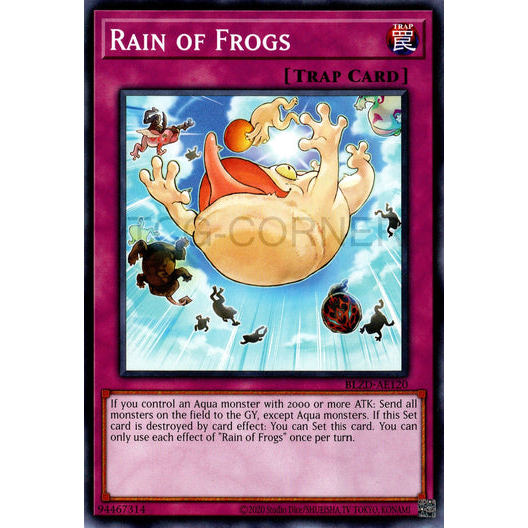 [ Bài Yugioh Chính Hãng ] BLZD-AE120 Rain of Frogs - Common