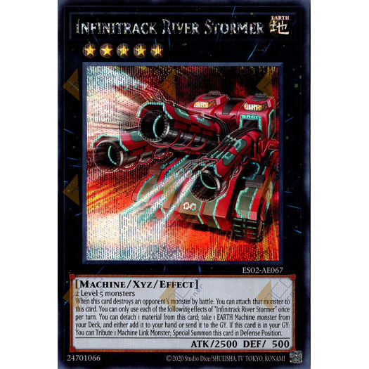 [ Bài Yugioh Chính Hãng ] ES02-AE067 Infinitrack River Stormer - Secret Rare