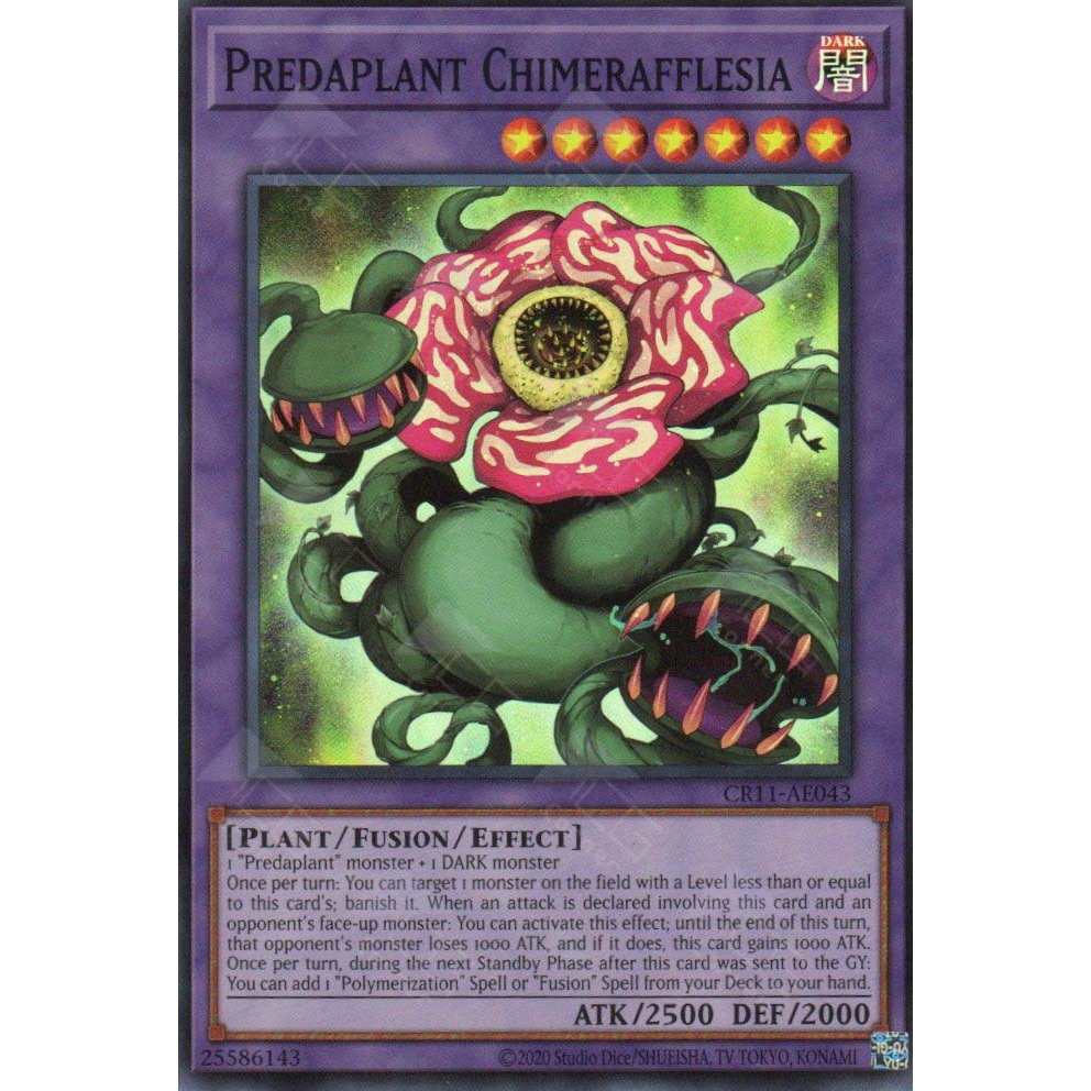 [ Bài Yugioh Chính Hãng ] CR11-AE043 Predaplant Chimerafflesia (SR)
