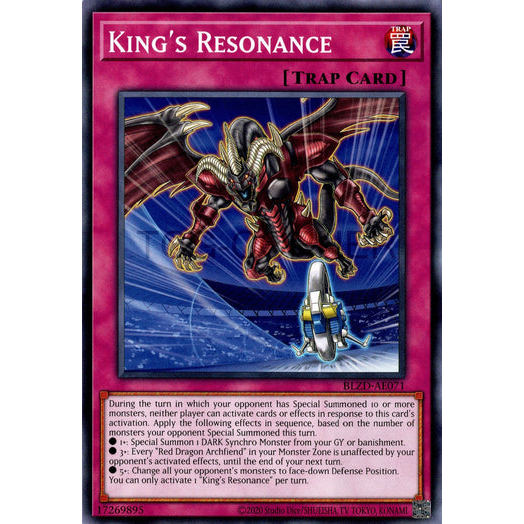 [ Bài Yugioh Chính Hãng ] BLZD-AE071 King's Resonance - Common