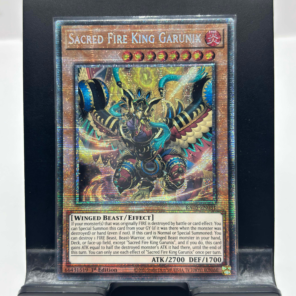 [ Bài Yugioh Chính Hãng ] Sacred Fire King Garunix - RA05-EN031 - Starlight Rare