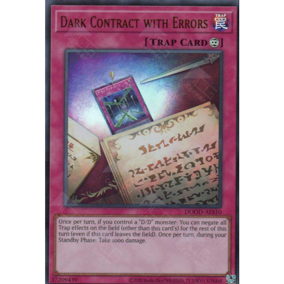 [ Bài Yugioh Chính Hãng ] DOOD-AES10 Dark Contract with Errors (UR)
