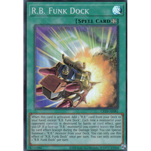 [ Bài Yugioh Chính Hãng ] CR10-AE081 R.B. Funk Dock - Super Rare